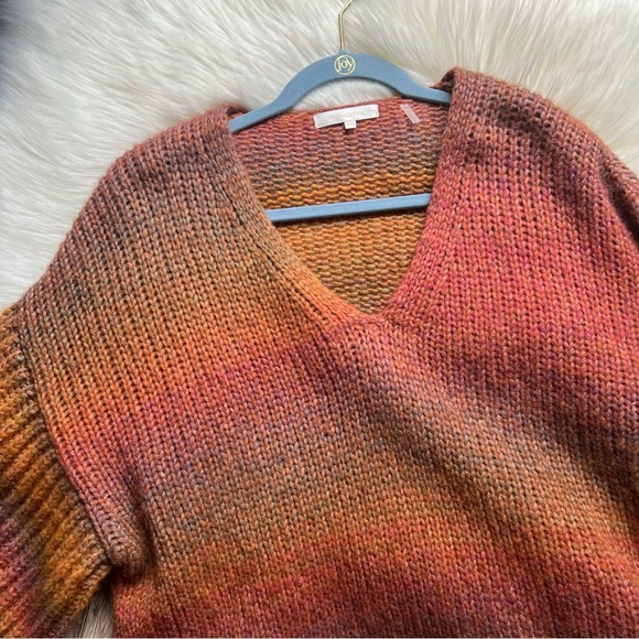 LoveShackFancy Knit Rio Russet Alpaca Merino Oversized Sweater XS / SMALL Ombre - Picture 13 of 15